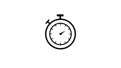Simple Stopwatch Icon Timer Measurement Timekeeping Speed Countdown Concept.. 스톡 동영상 338371852