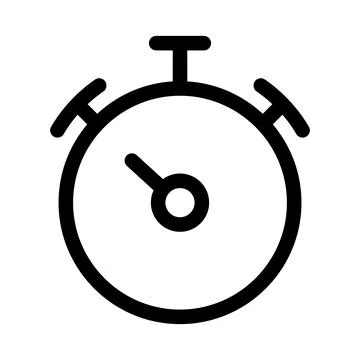 Simple stopwatch icon. Timer. Time management. Vector. 스톡 일러스트