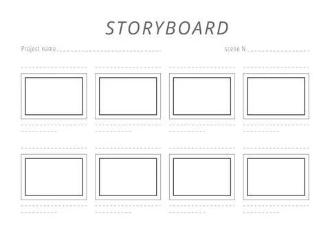 Simple Storyboard   Vector Background Isolated in White Stock Illustration