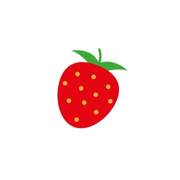 Simple strawberry icon. Fruit. Vector. Illustrazione stock