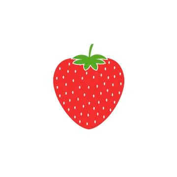 Simple strawberry icon Stock Illustration