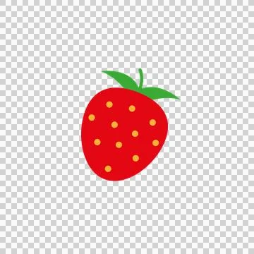 Simple strawberry icon Stock Illustration