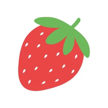 Simple strawberry illustration Stock Illustration