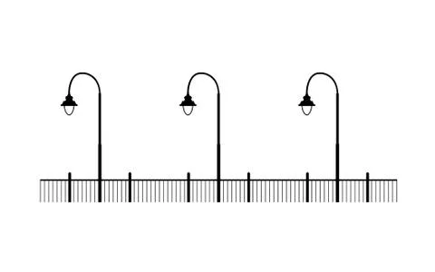 Simple street quay black example for design. Architectural solution promenade Stock Illustration