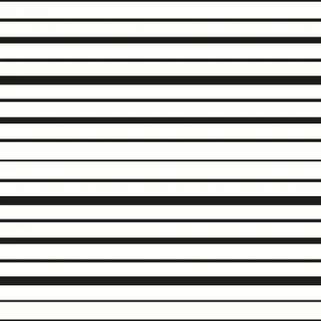 Simple stripe seamless pattern with black and white horizontal parallel strip Stock Illustration