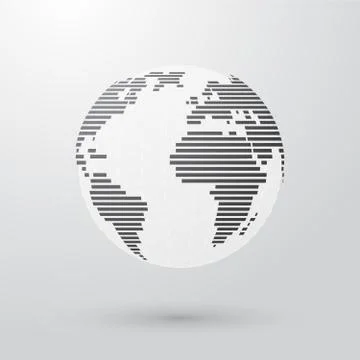 Simple striped earth Stock Illustration