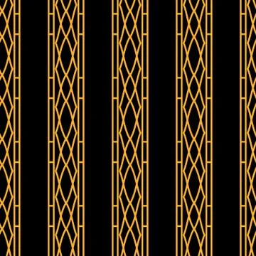 Simple striped elegant black and gold wallpaper pattern Stock Illustration