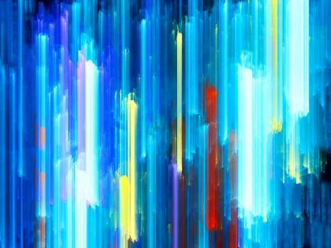 Simple striped multicolor background - abstract fractal illustration Stock Illustration