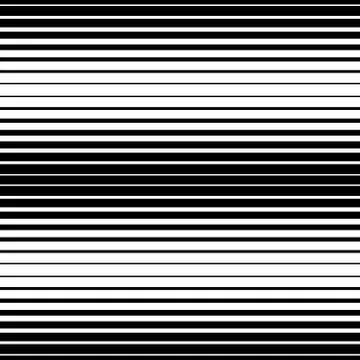 Simple striped pattern, black and white, horizontal Stock Illustration
