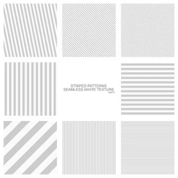 Simple striped patterns, seamless Stock Illustration