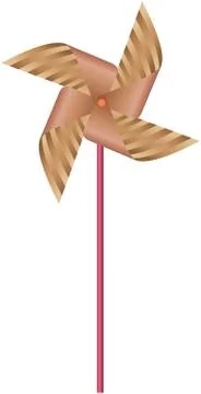 Simple striped pinwheel on bar Stock Illustration