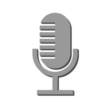 Simple studio microphone illustration Illustrazione stock