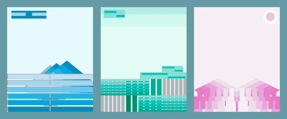 Simple style abstract vector template Stock Illustration