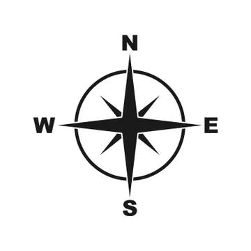 Simple style compass symbol. Vector illustration EPS 10 Stock Illustration