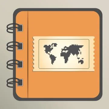 Simple style pixel icon continents. Vector design Stock Illustration