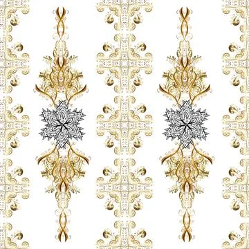 In simple style. Seamless pattern for web, textile and sketchs. Vintage beige, w イラスト素材