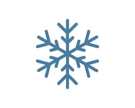Simple, stylish blue snowflake icon. Perfect for winter themes, holiday des.. Stock Illustration