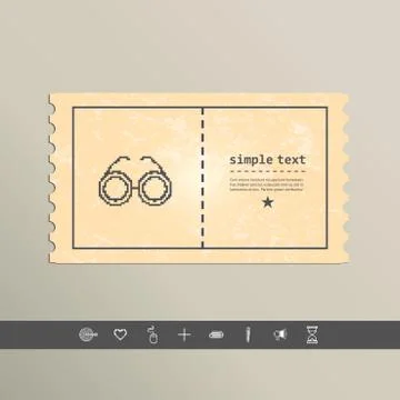 Simple stylish glasses pixel icon. Vector design Stock Illustration