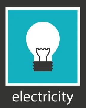 Simple stylish icon bulb. Vector electro design Stock Illustration