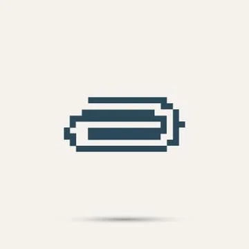Simple stylish pixel icon clip. Vector design Stock Illustration