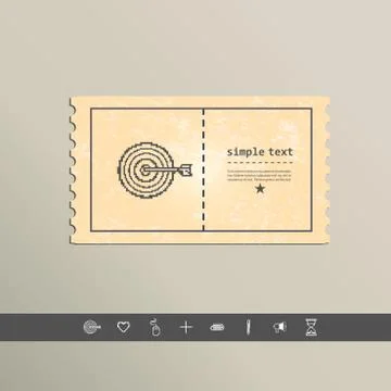 Simple stylish pixel icon darts. Vector design Stock Illustration