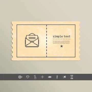 Simple stylish pixel icon envelope. Vector design Stock Illustration