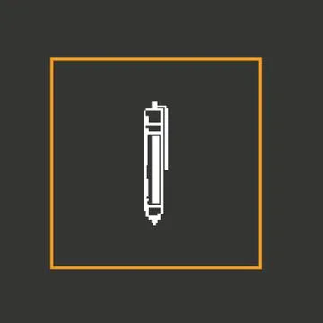 Simple stylish pixel icon handle. Vector design Stock Illustration
