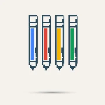 Simple stylish pixel icon handle. Vector design Stock Illustration