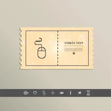 Simple stylish pixel icon mouse. Vector design Stock Illustration