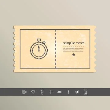 Simple stylish pixel icon stopwatch. Vector design Stock Illustration