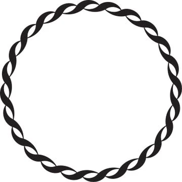 Simple, but stylish round floral decor. Vintage frame for your design. Stock Illustration