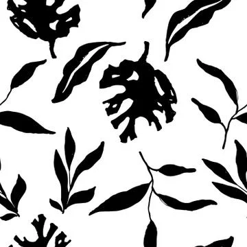 Simple stylish seamless hand-made pattern Illustrazione stock
