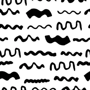 Simple stylish seamless hand-made pattern Stock Illustration