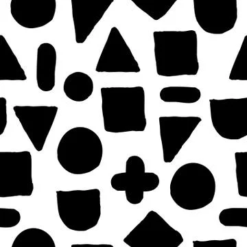 Simple stylish seamless hand-made pattern Stock Illustration