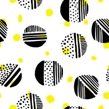 Simple stylish seamless hand-made pattern Illustrazione stock