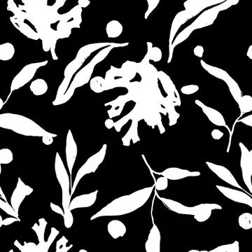 Simple stylish seamless hand-made pattern Stock Illustration