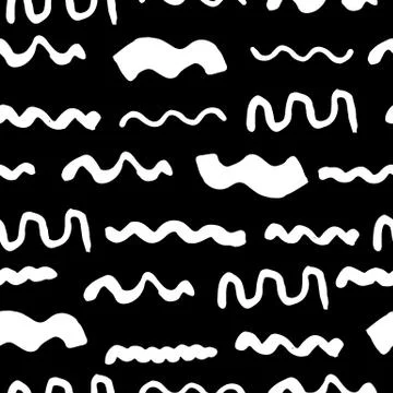 Simple stylish seamless hand-made pattern Stock Illustration