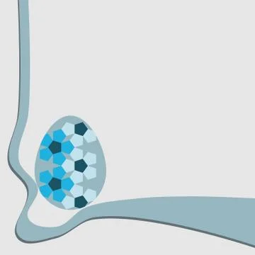 Simple stylized easter egg decorated with geometric flowers (jpg) Stock Illustration