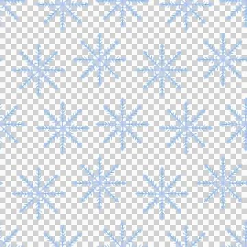 Simple, stylized seamless pattern with snowflake. Winter watercolor illustration Stock Illustration