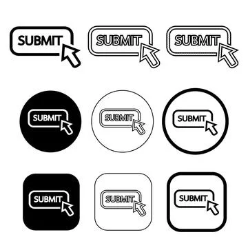 Simple Submit icon sign design Stock Illustration
