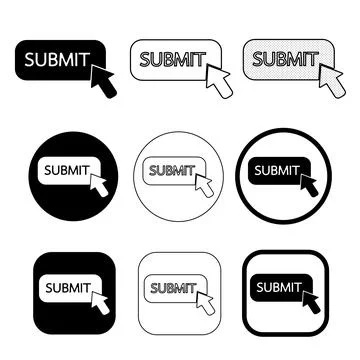 Simple Submit icon sign design 스톡 일러스트