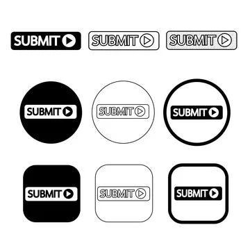 Simple Submit icon sign design Stock Illustration