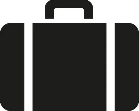 Simple suitcase bag icon Stock Illustration