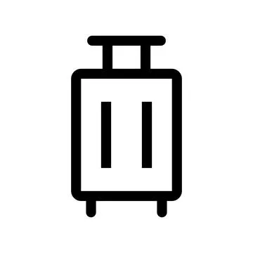 Simple suitcase icon. Luggage. Vector. Stock Illustration