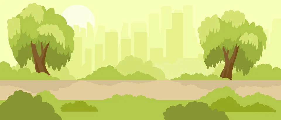 Simple summer landscape Stock Illustration