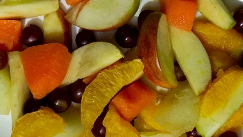 Simple summer salad 1 close up Stock Footage 113274858