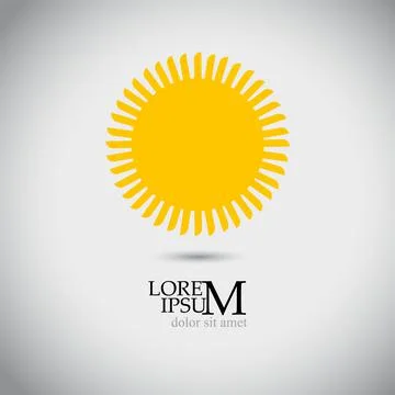 Simple sun. Flat design. Vector illustration Stock Illustration