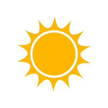 Simple sun flat icon. Vector illustration Illustrazione stock