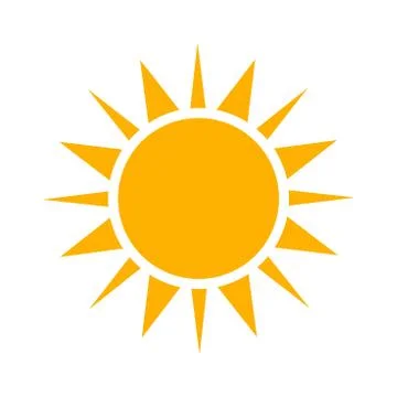 Simple sun icon. Stock Illustration