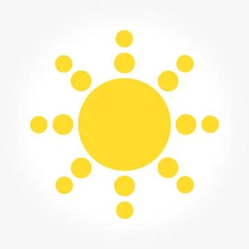 Simple sun icon logo design. Vector illustration. Stock Illustration